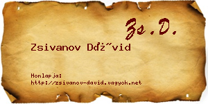 Zsivanov Dávid névjegykártya