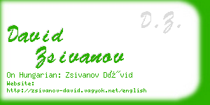 david zsivanov business card